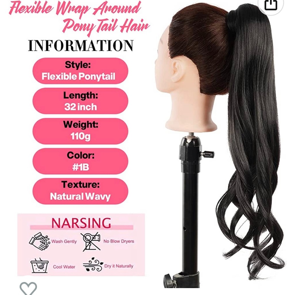 Pony tail in box . New , color black . See description.